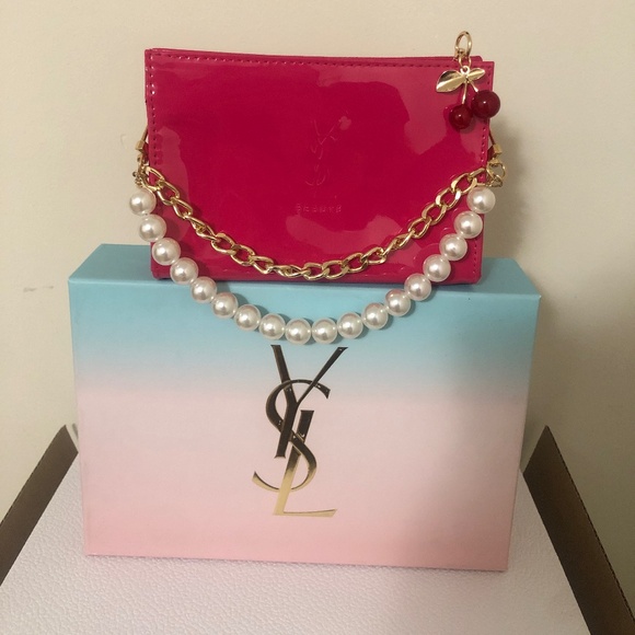NIB YSL Pink Patent Beauty Clutch - Picture 2 of 13